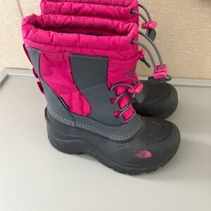 The North Face Fuchsia and Charcoal Snow Boots